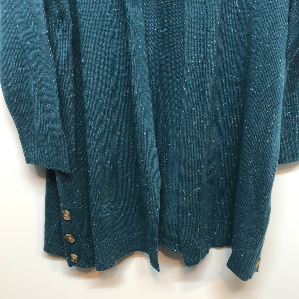 Lane Bryant Turquoise Teal flecked Cardigan with Button Detail Womens 18/20 plus